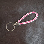 ALVENZA Braided Leather Keychain – Durable Metal Ring & Stylish Hand Strap