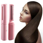 Rechargeable Mini Hair Straightener – Cordless Flat Iron | Calm & Curl