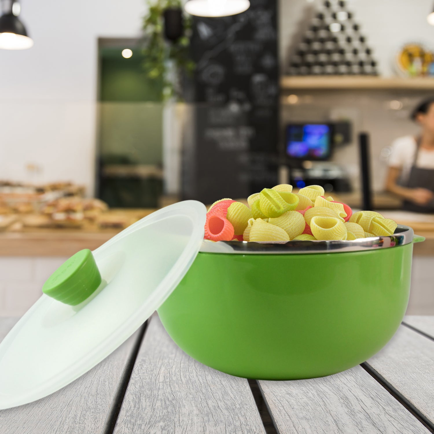 ALVENZA 2200ml Microwave-Safe Plastic Serving Bowl – Durable & BPA-Free