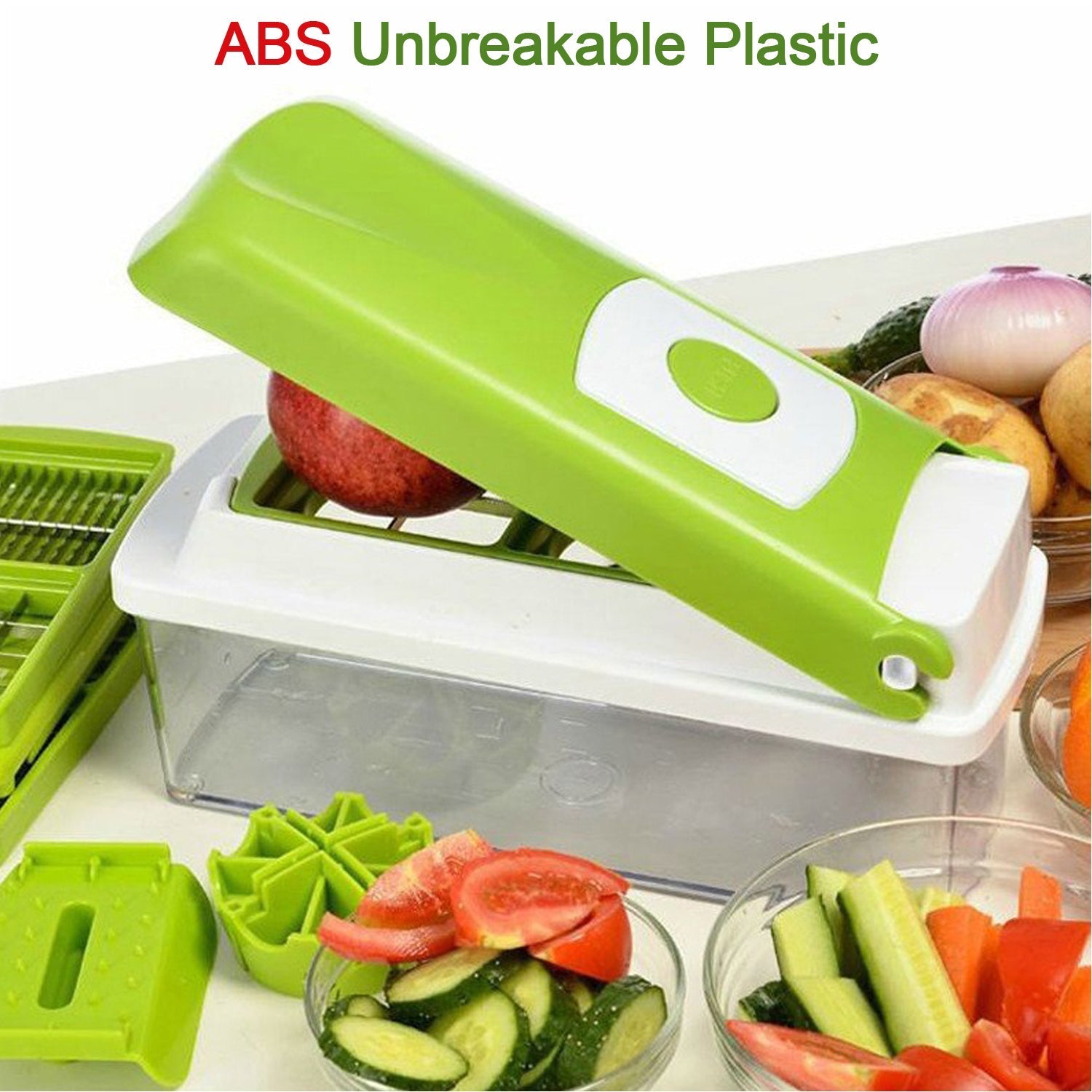 ALVENZA Manual Vegetable Slicer – 13-in-1 Multi-Cutter | Quickslice