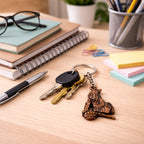 ALVENZA Bal Krishna Makhan Chor Keychain – Premium Antique Gold Finish