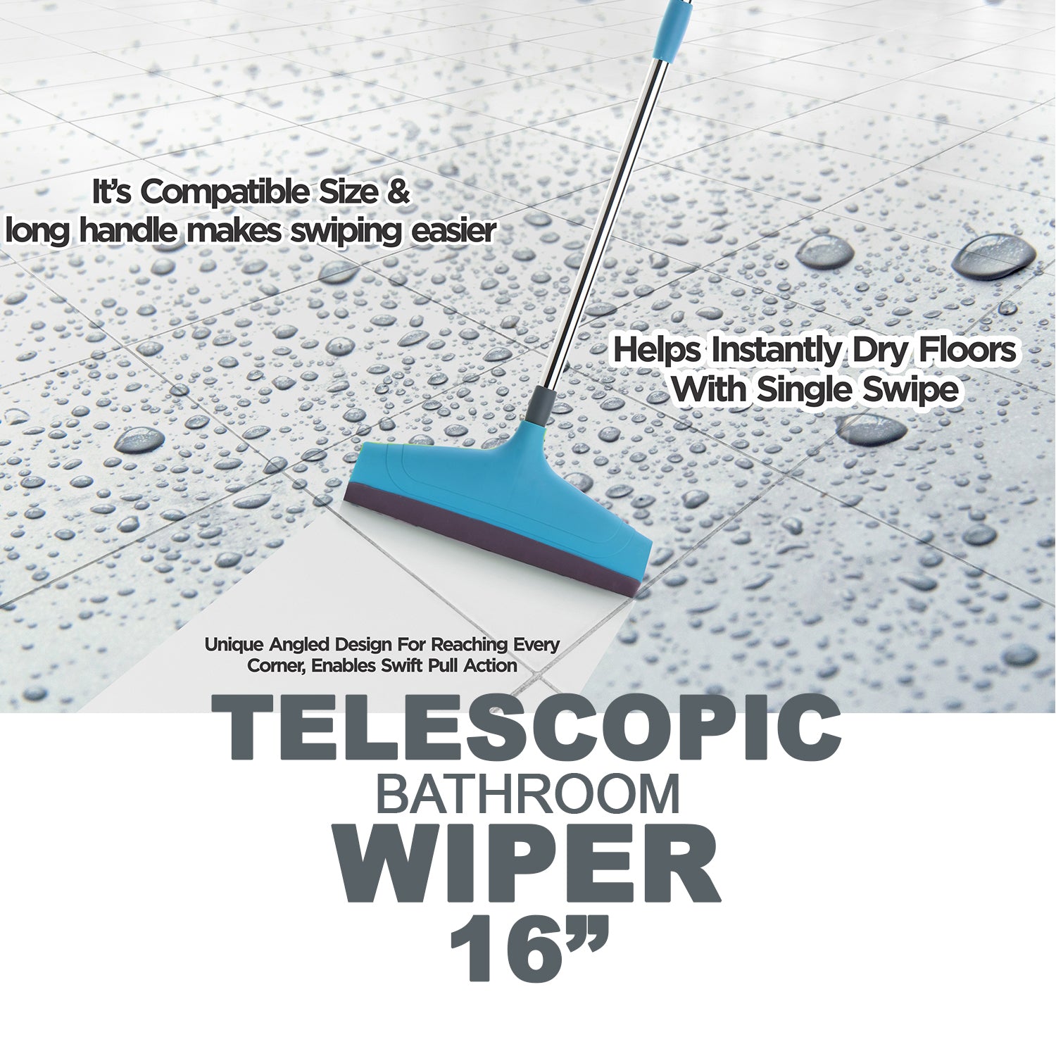 ALVENZA Adjustable Floor Wiper – Stainless Steel Handle | Pro Clean