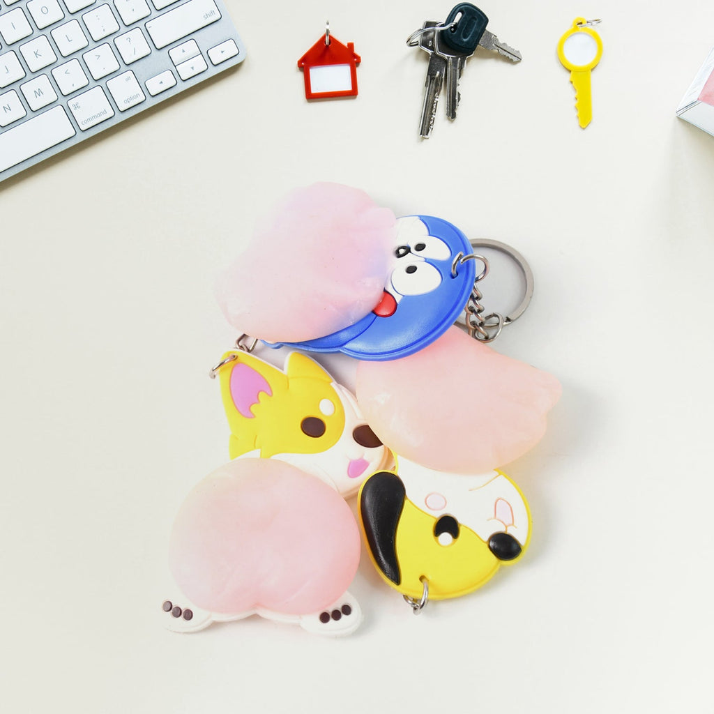 ALVENZA Cartoon Animal Keychain – Soft Silicone Stress Relief Toy