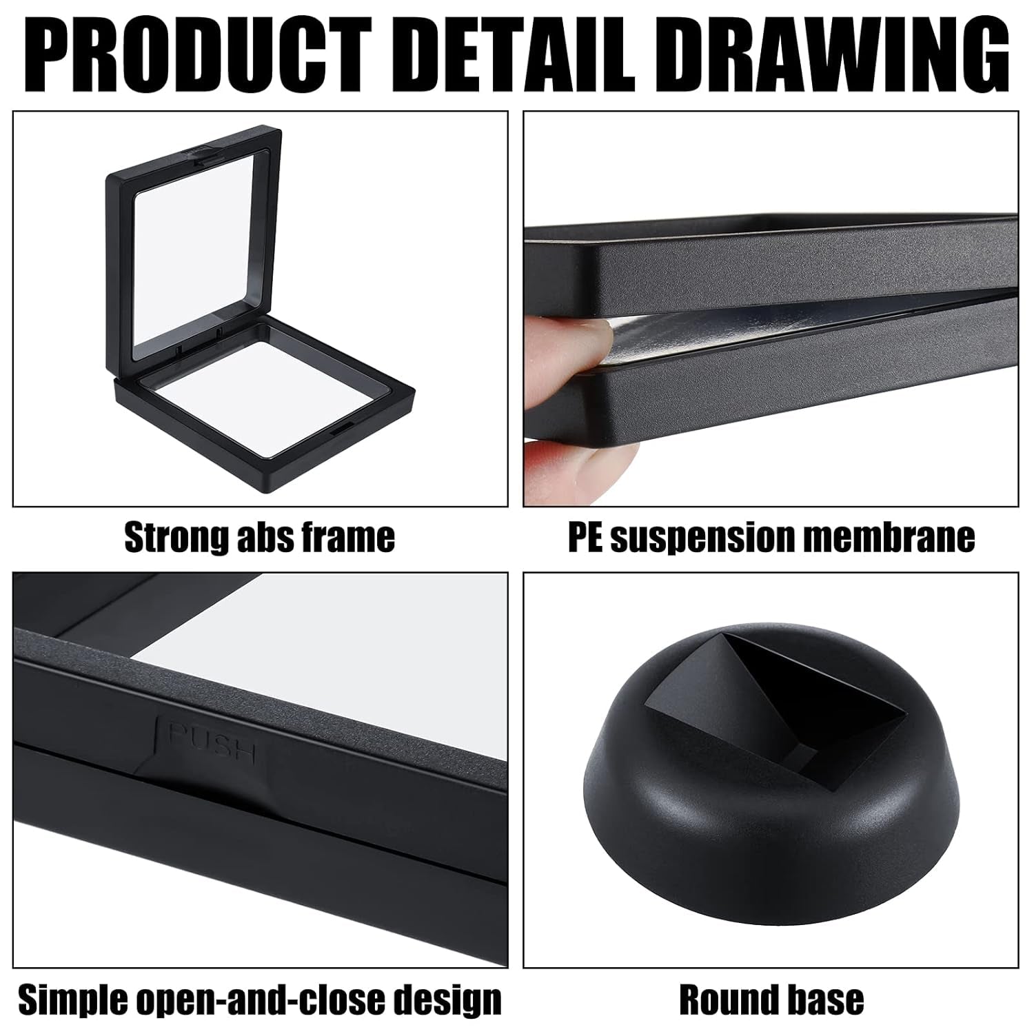 Jewellery Display Box Elegant Floating Design for Showcasing - Detail View 7