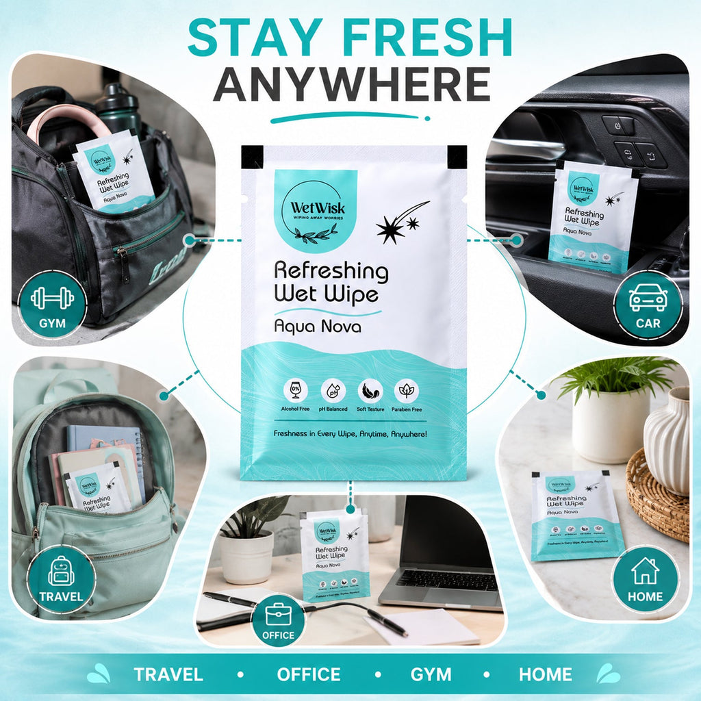 Aqua Nova Refreshing Wet Wipe Gentle & Travel-Friendly Cleansing - Detail View 7
