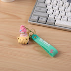 ALVENZA Cartoon Character Keychain – Cute Silicone Strap with Mini Toy Charm