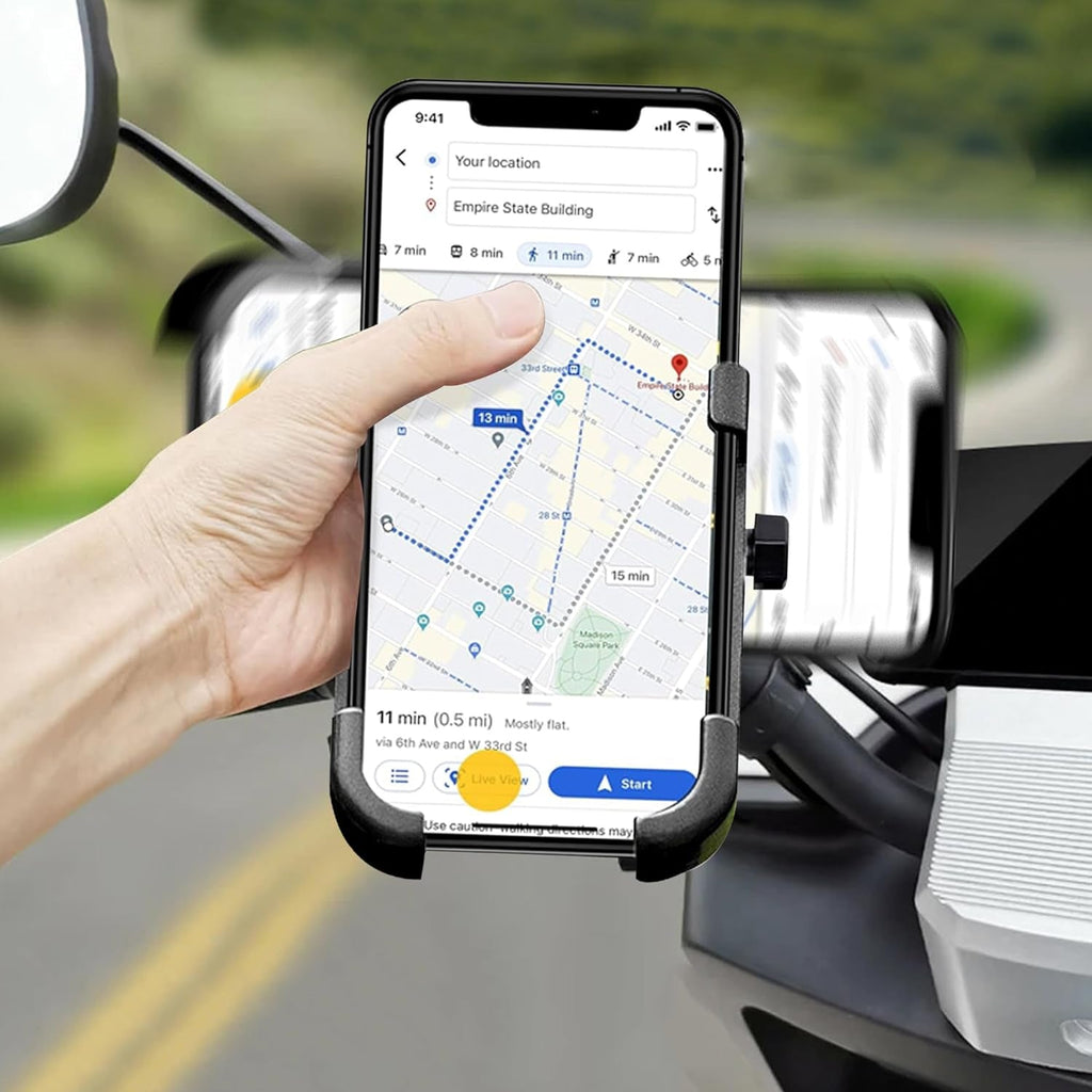 ALVENZA Bike Mobile Holder – 360° Metal Mount for Scooty | VelvaBloom