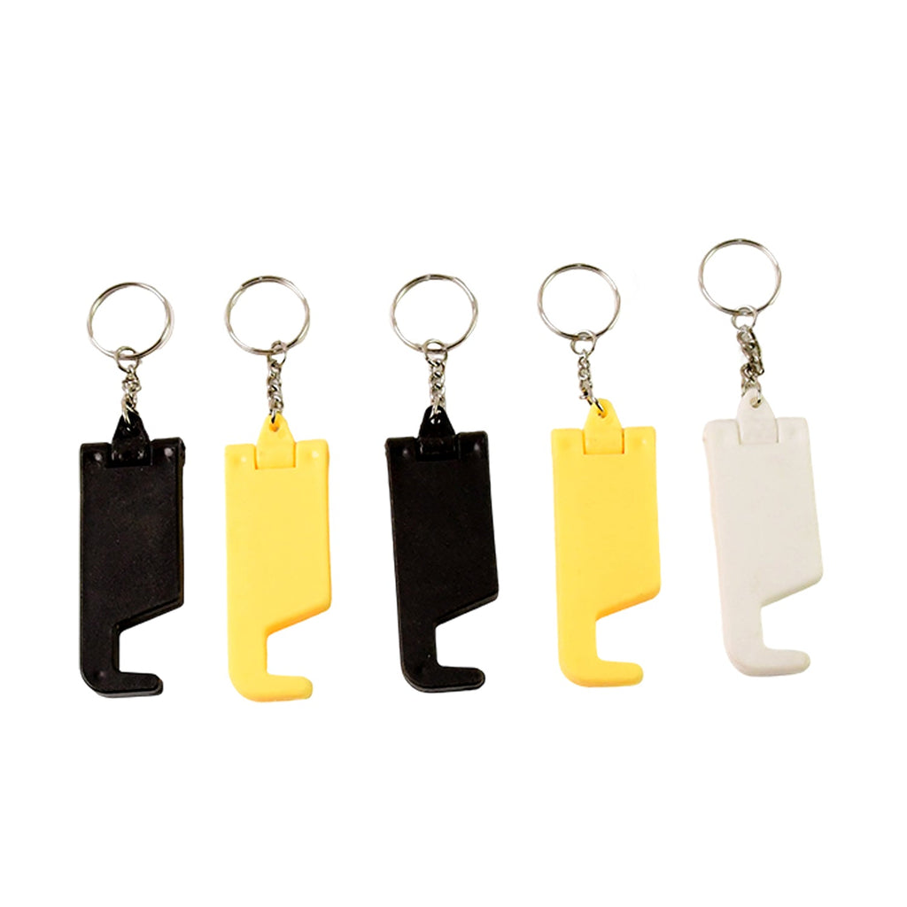ALVENZA Plastic Keychain Mobile Stand – 2 in 1 Multicolor Phone Holder Set