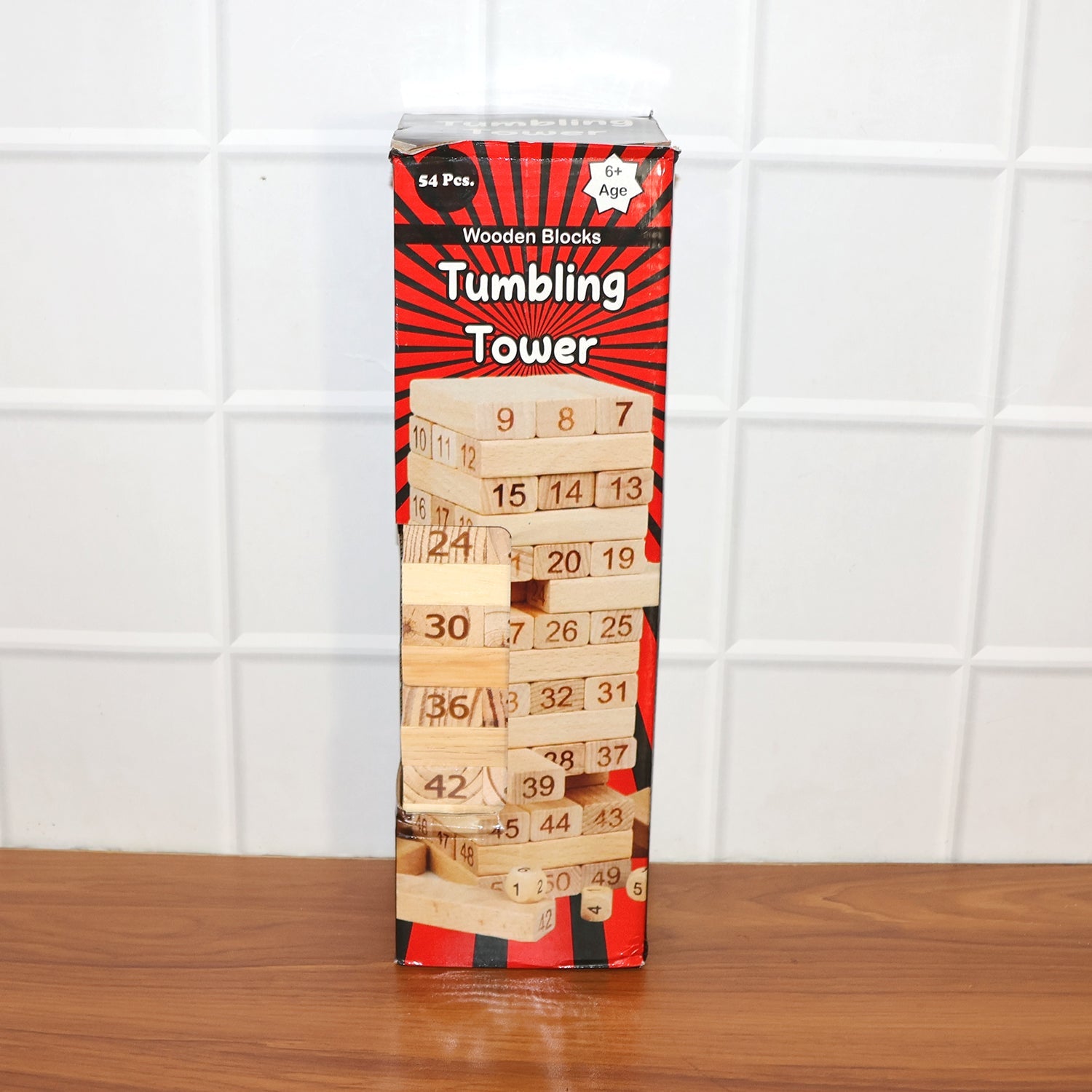 ALVENZA Numbered Wooden Tumbling Tower – Classic Stacking Game Fun