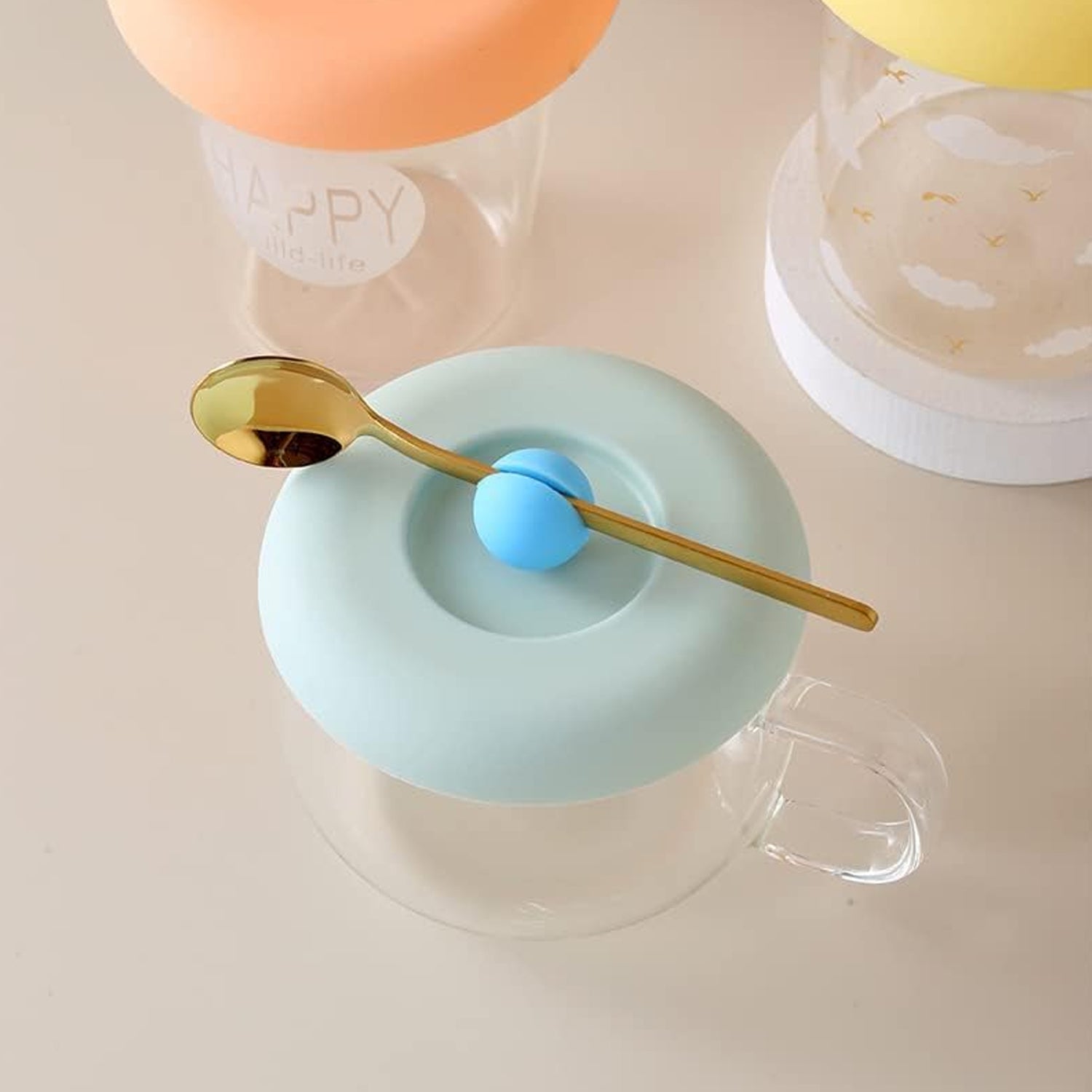 Silicone Cup Lid Airtight Seal for Mugs & Cups | Tidy Table - Detail View 7