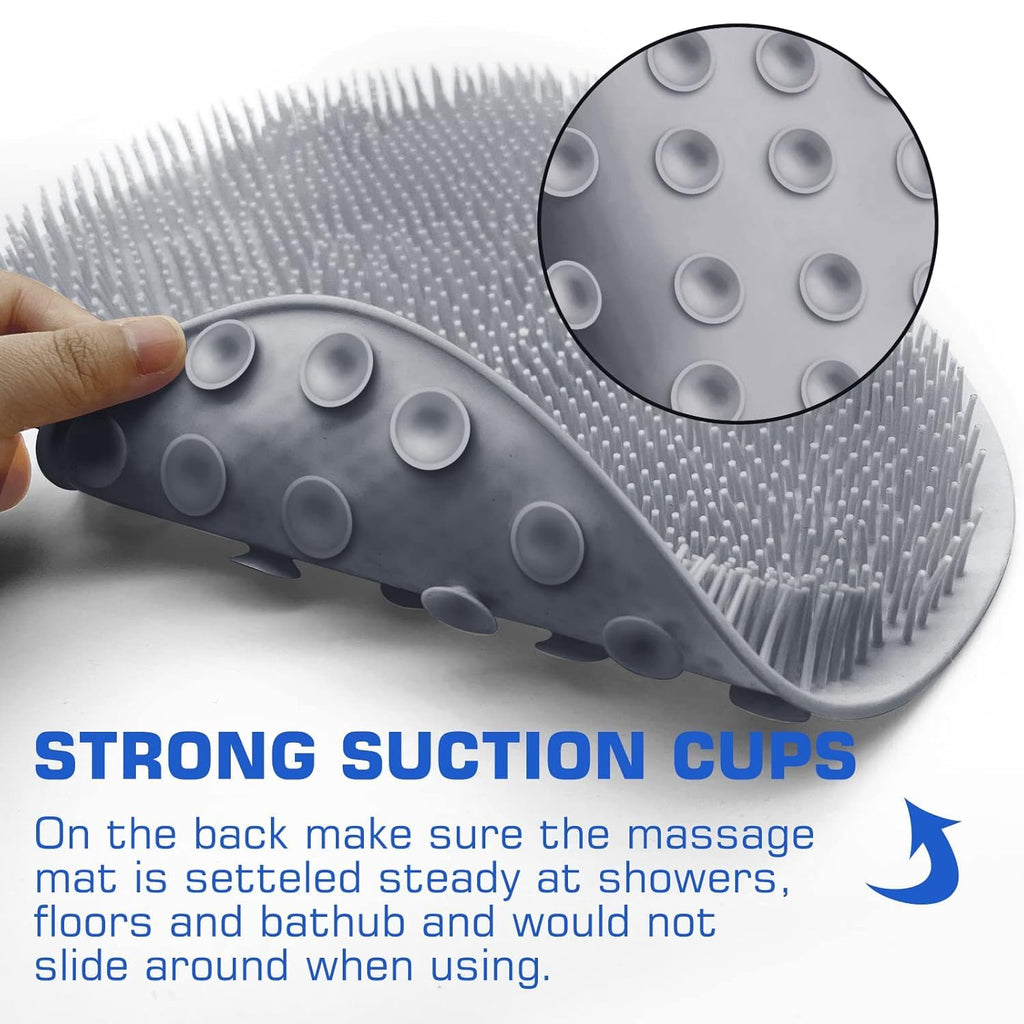 Silicone Foot Scrubber Mat Soft Bristles for Easy Foot Care - Detail View 7