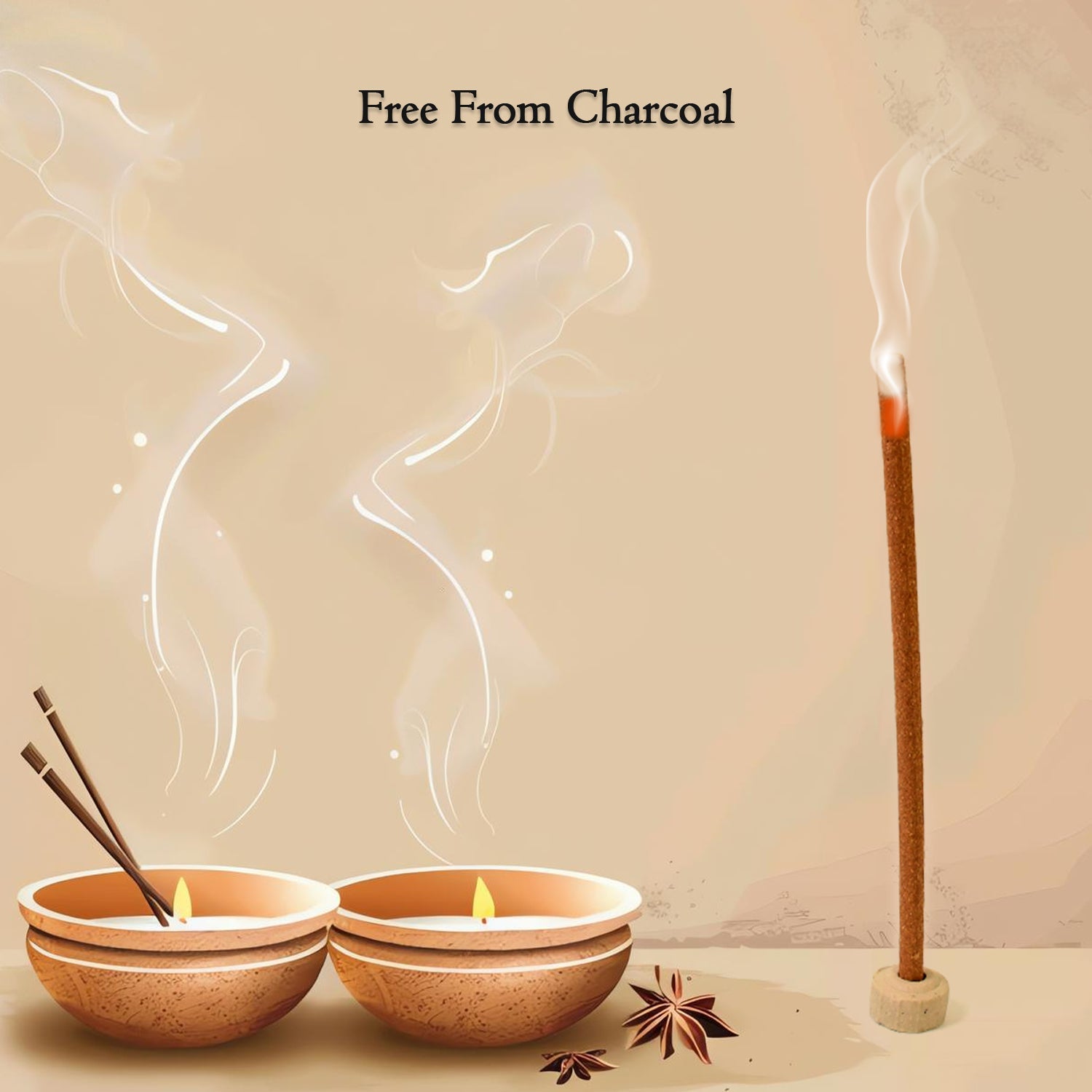 Bela Ke Phool Incense Sticks Premium Agarbatti with Stand | - Side View