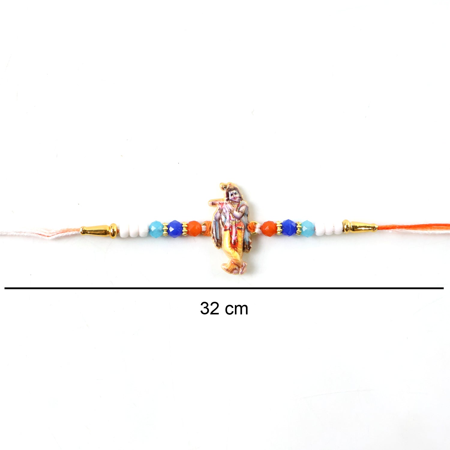 ALVENZA Lord Krishna Rakhi – Colorful Beads for Brother’s Festival