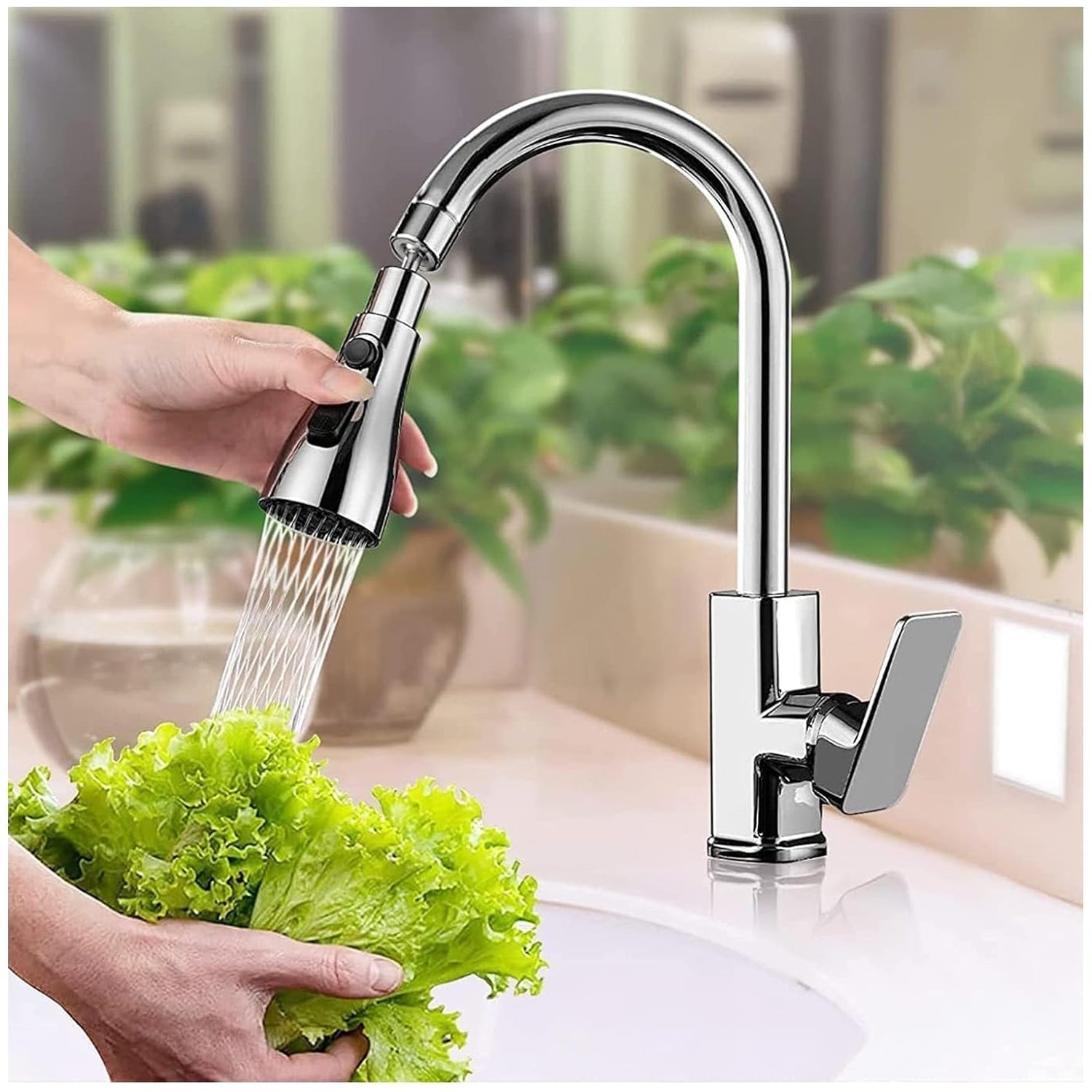 Kitchen Faucet Sprayer 3-Function Pull Down | - Detail View 7