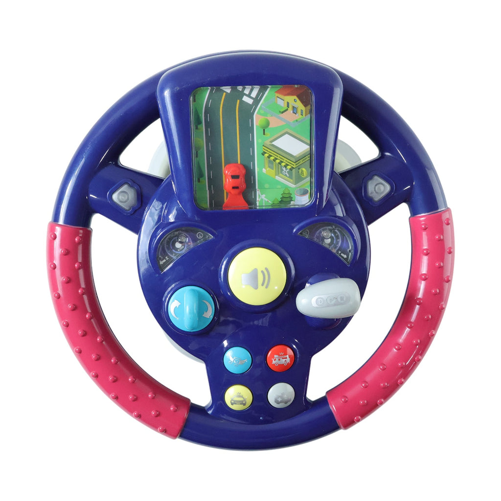 ALVENZA Musical Steering Wheel Toy – Interactive Sound & Light for Toddlers