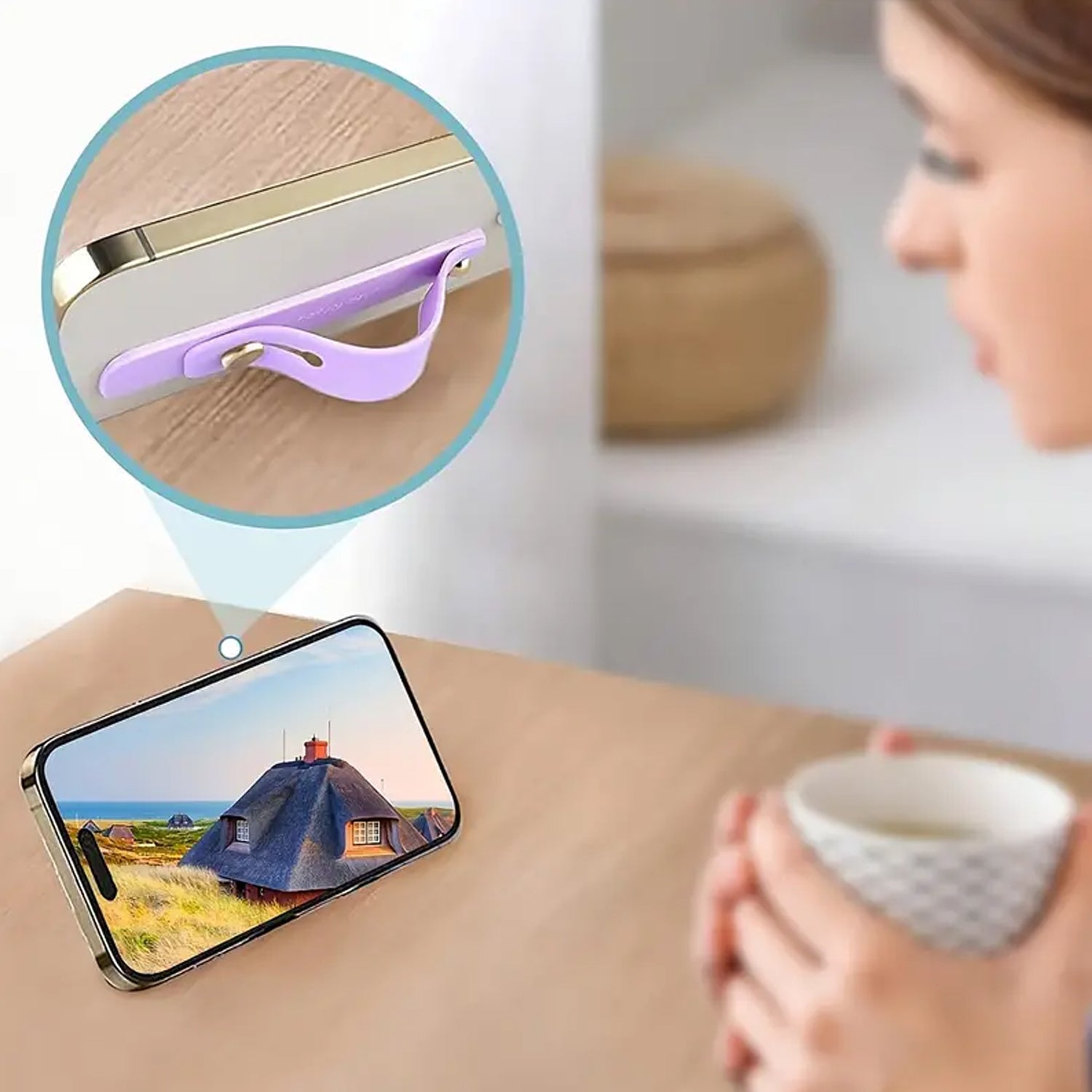 ALVENZA Phone Finger Holder – Secure Silicone Grip & Kickstand | Gambit