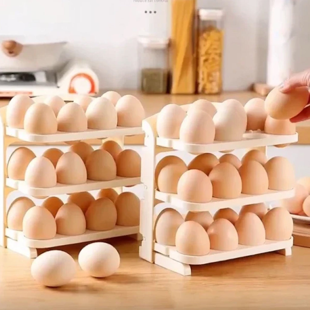 Foldable Egg Tray 24-Grid Refrigerator Organizer | Tidy Table - Detail View 7