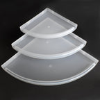 ALVENZA Plastic Corner Shelf Set – 3 Pcs Wall Mounted | Bathora