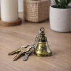 ALVENZA Temple Bell Keychain – Spiritual Metal Charm for Keys and Bags