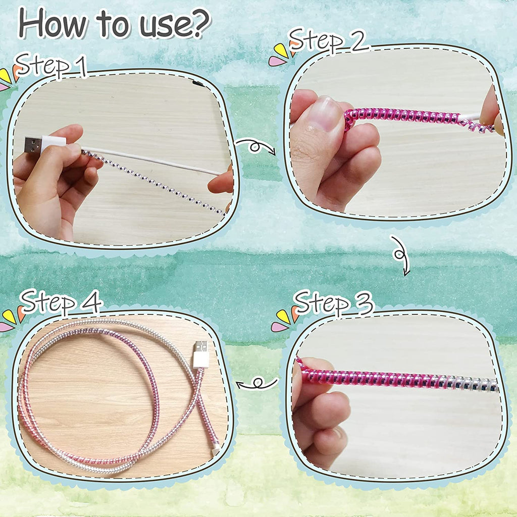 ALVENZA Cable Protector – Metallic Spiral Wire Wrap | WipeTech