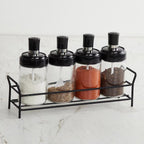 ALVENZA Glass Oil Dispenser & Spice Jar Set – Leakproof Storage | DeoDap