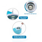 ALVENZA 360 Spin Mop with Wheels – Microfiber, Auto-Fold Handle | Ganesh