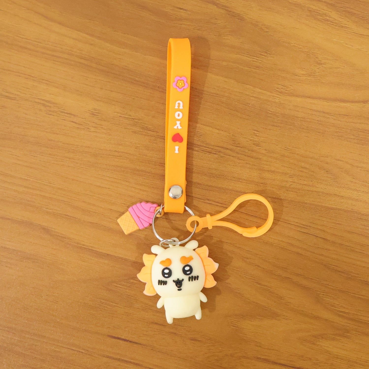 ALVENZA Cartoon Animal Ice Cream Keychain – Bright, Lightweight & Trendy