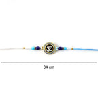ALVENZA Om Blue Beads Rakhi – Traditional, Stylish & Comfortable for Raksha Bandhan
