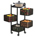 ALVENZA Metal Kitchen Trolley – 4 Layer Durable Storage Rack | Tidy Table