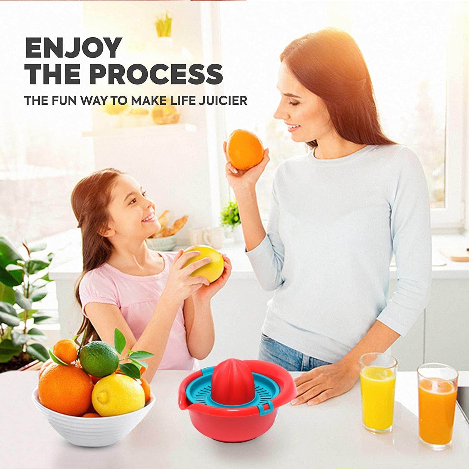 Orange Hand Press Juicer Durable & Easy Clean | Corporate Kudos - Back View