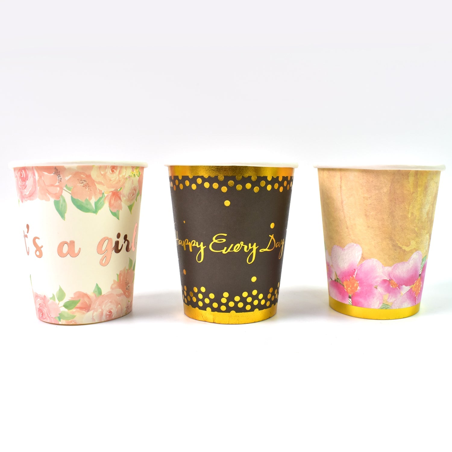 Disposable Paper Cups Mixed Colour 3 Pcs Set | hydrozilla - Detail View 5