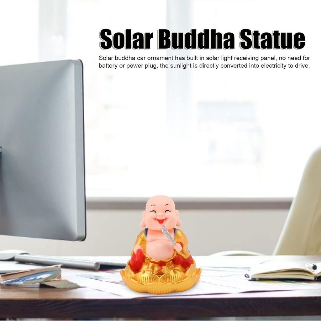 ALVENZA Solar Buddha Car Ornament – Nodding Dashboard Decor | Velvet Wheels