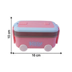 Kids Car Shape Lunch Box with Wheels Fun and Leakproof Design - Detail View 6