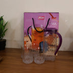 ALVENZA Plastic Jug with Glasses Combo – 5-Piece BPA-Free Serving Set