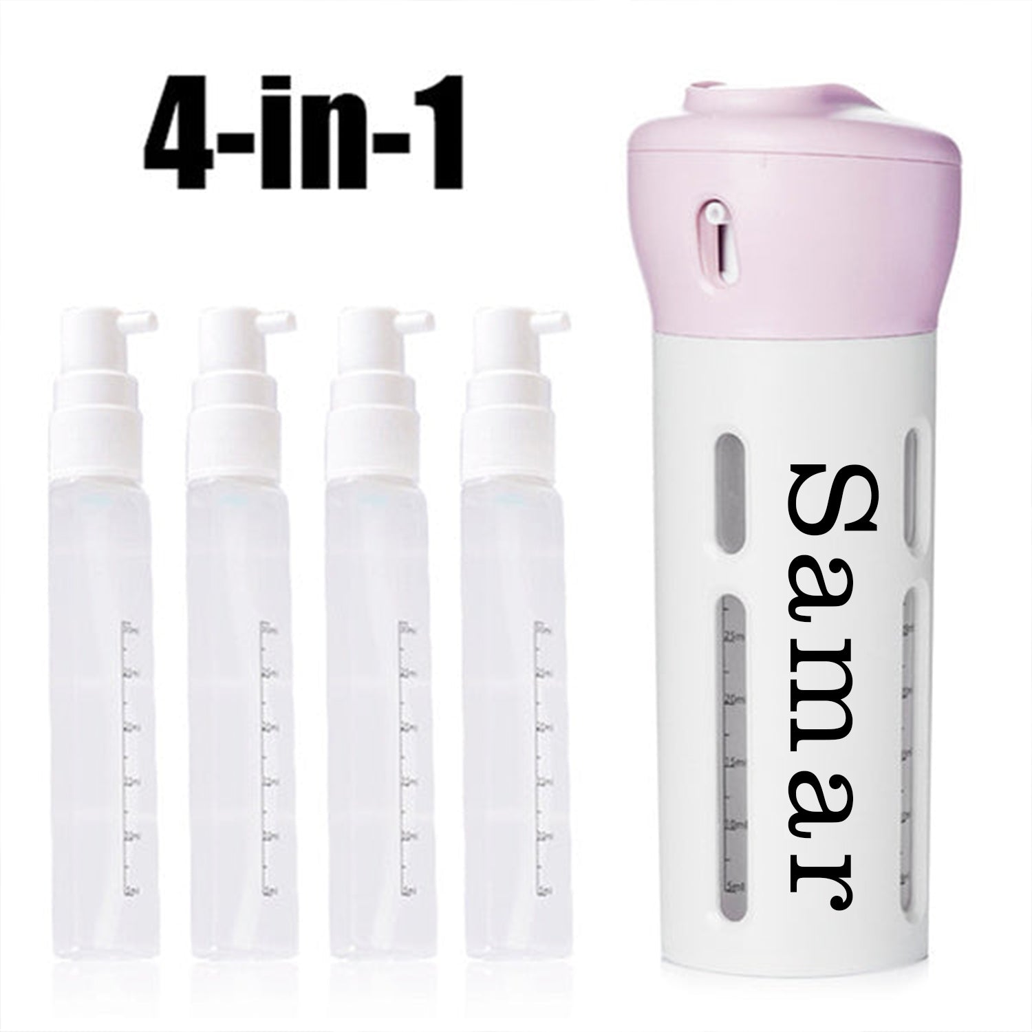 ALVENZA Travel Dispenser Bottle Set – 4-in-1 Leak-Proof Refillable | CustomSpot