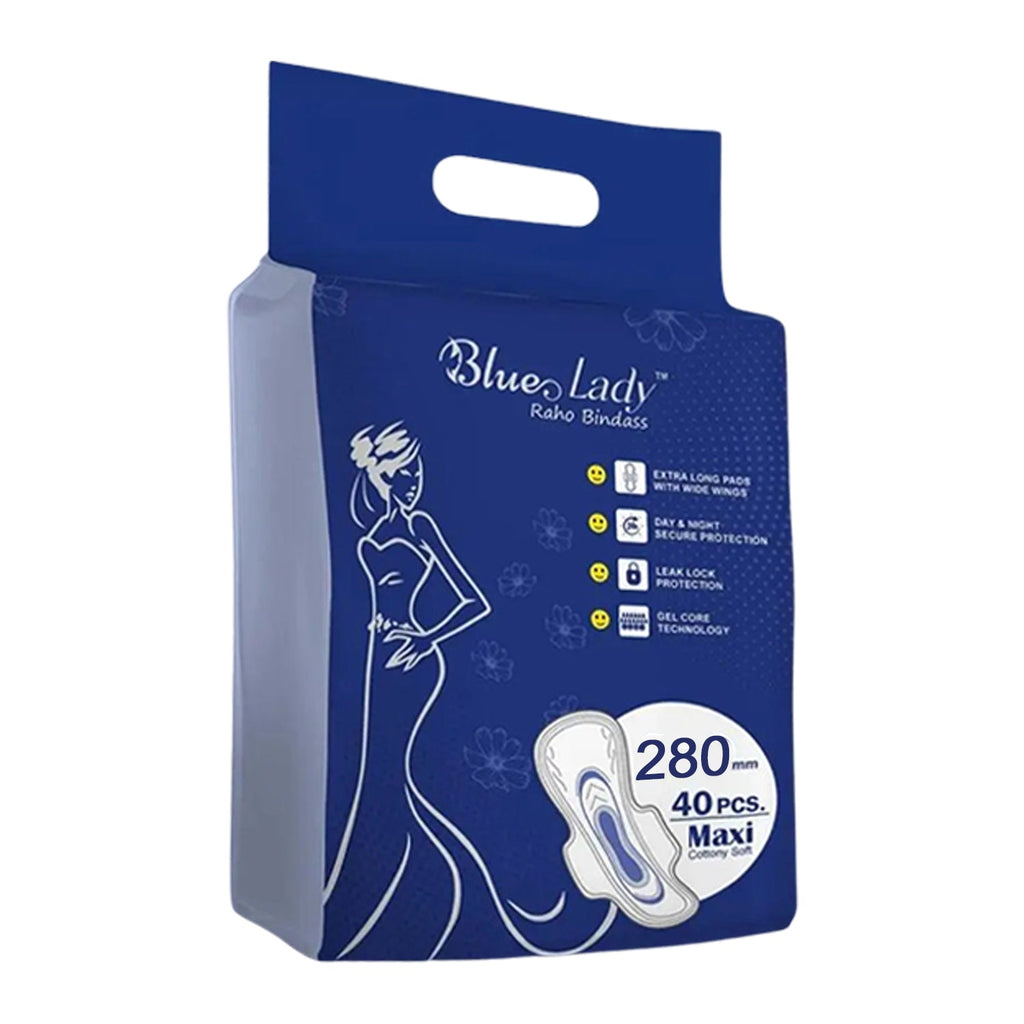 280mm Sanitary Pads – Extra Long, 40-Pack | Beautiful Basics