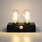 Solar LED Lamp Double Bulb Outdoor Garden Light - Detail View 6