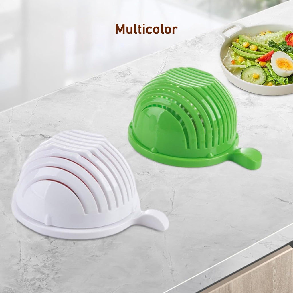 60 Seconds Salad Cutter Bowl Quick Vegetable & Fruit Slicer | Quickslice - Back View