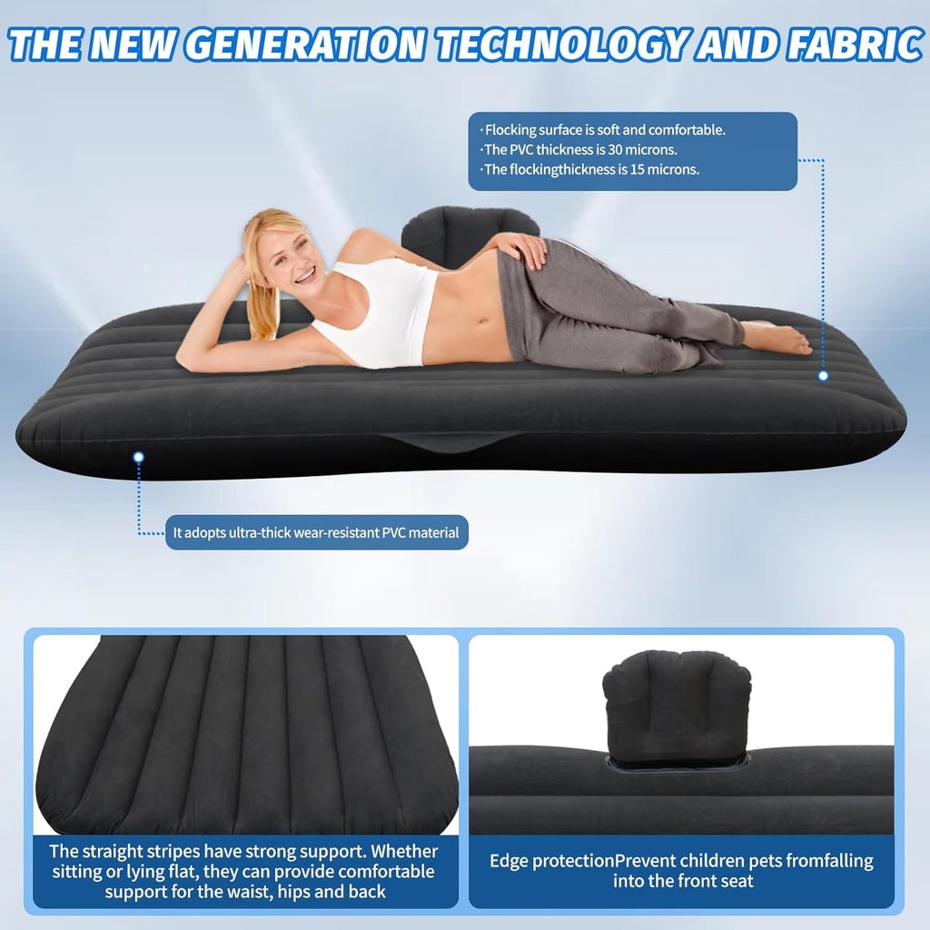 ALVENZA Inflatable Car Air Mattress – Comfortable Travel Sleeping Bed, Car Sofa