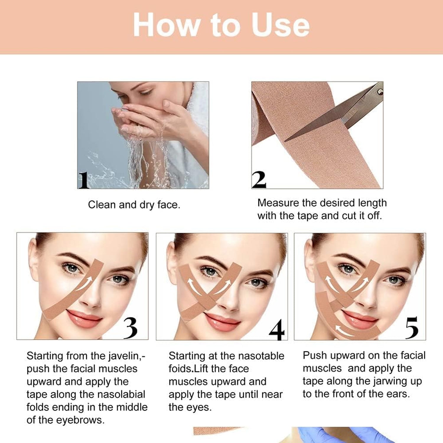 Face Lifting Tape Skin Firming & Wrinkle Reduction | Velvet Wellness - Detail View 7