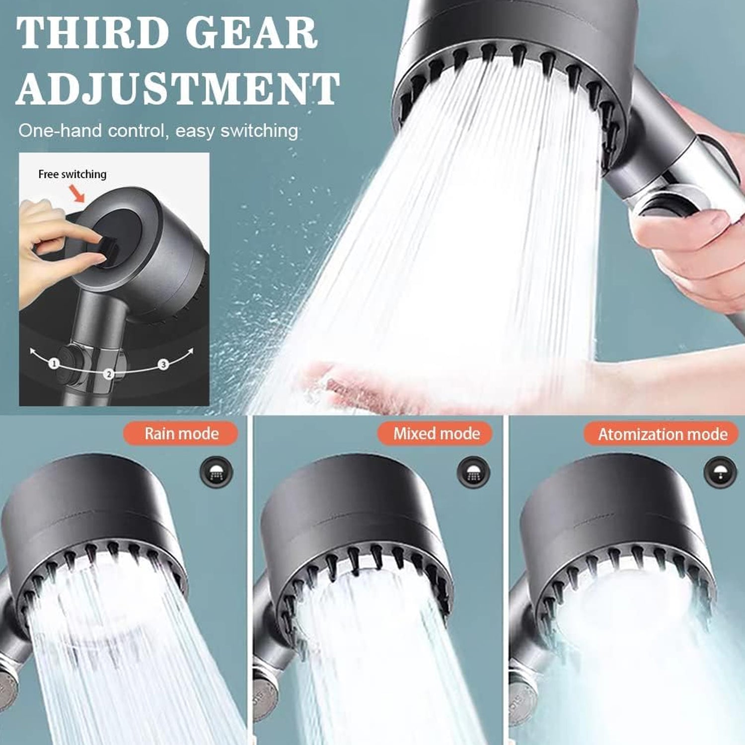 ALVENZA Shower Filter Head – 3 Modes, Chlorine Removal | Mist & Relax