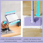 ALVENZA Mini Mop with Automatic Cloth Change & Push-Pull Handle | Velvet Wipe