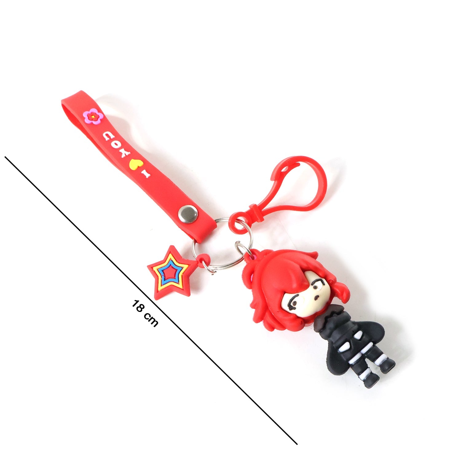ALVENZA Cute Cartoon Girl Keychain – Adorable Gift & Bag Accessory