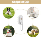 Electric Pet Steam Brush – Hair Removal & Massage | Calm & Curl