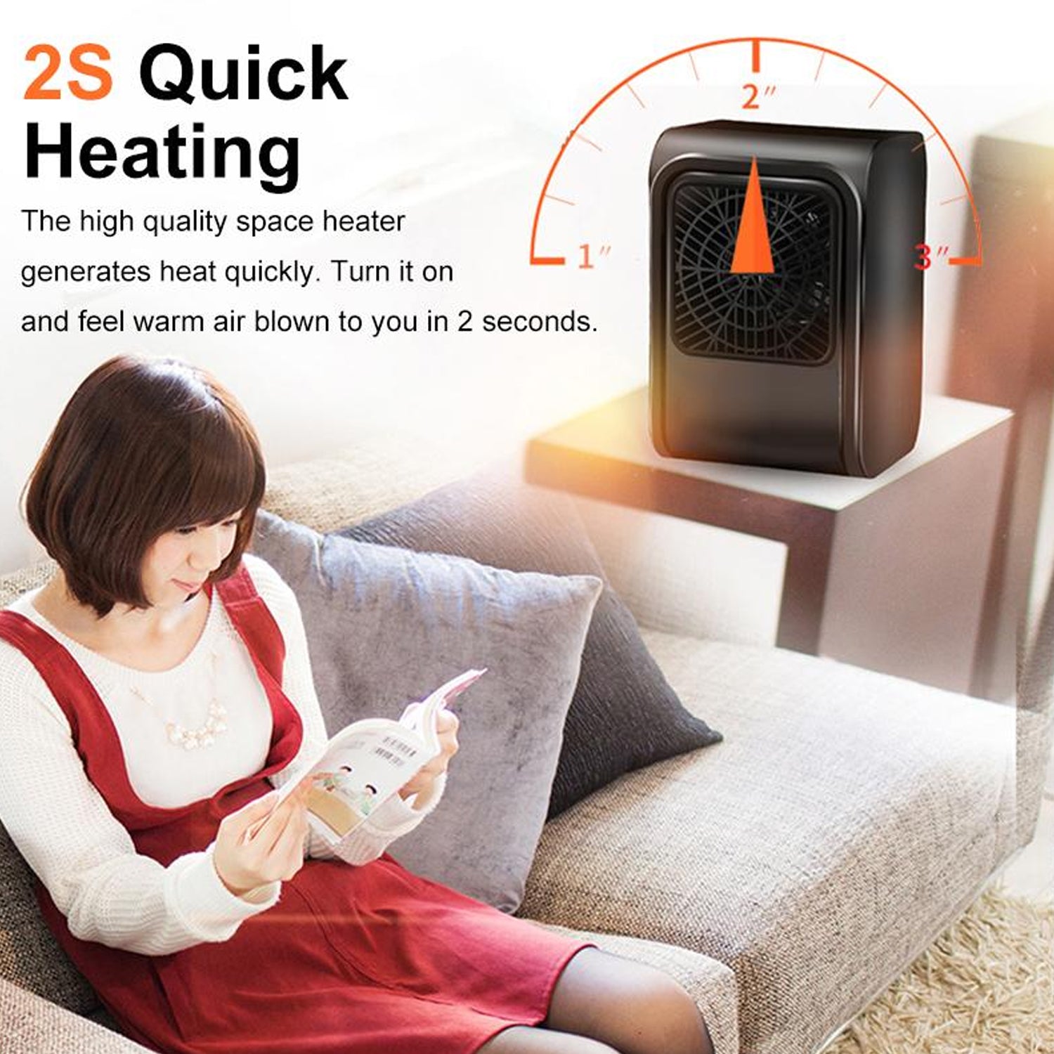 Room Heater Portable 220V Electric Heater for Home | Airvanta - Detail View 5