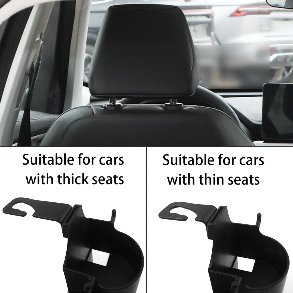 ALVENZA Car Headrest Organizer – 3-in-1 Cupholder & Phone Holder for Travel
