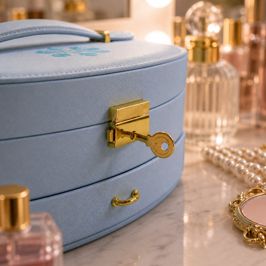 Jewelry Storage Box Multi-Layer Organizer with Mirror for Elegant Storage - Detail View 8