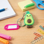 ALVENZA Cartoon Character Keychain with Label Tag Holder – Fun & Practical