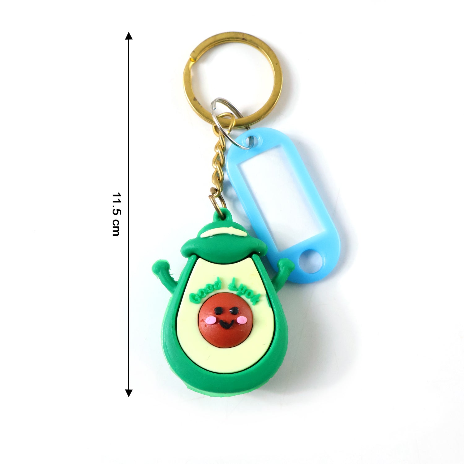 ALVENZA Avocado Keychain – Cute Cartoon Design with ID Tag
