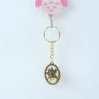 ALVENZA Maa Durga Golden Oval Frame Keychain – Spiritual Protection